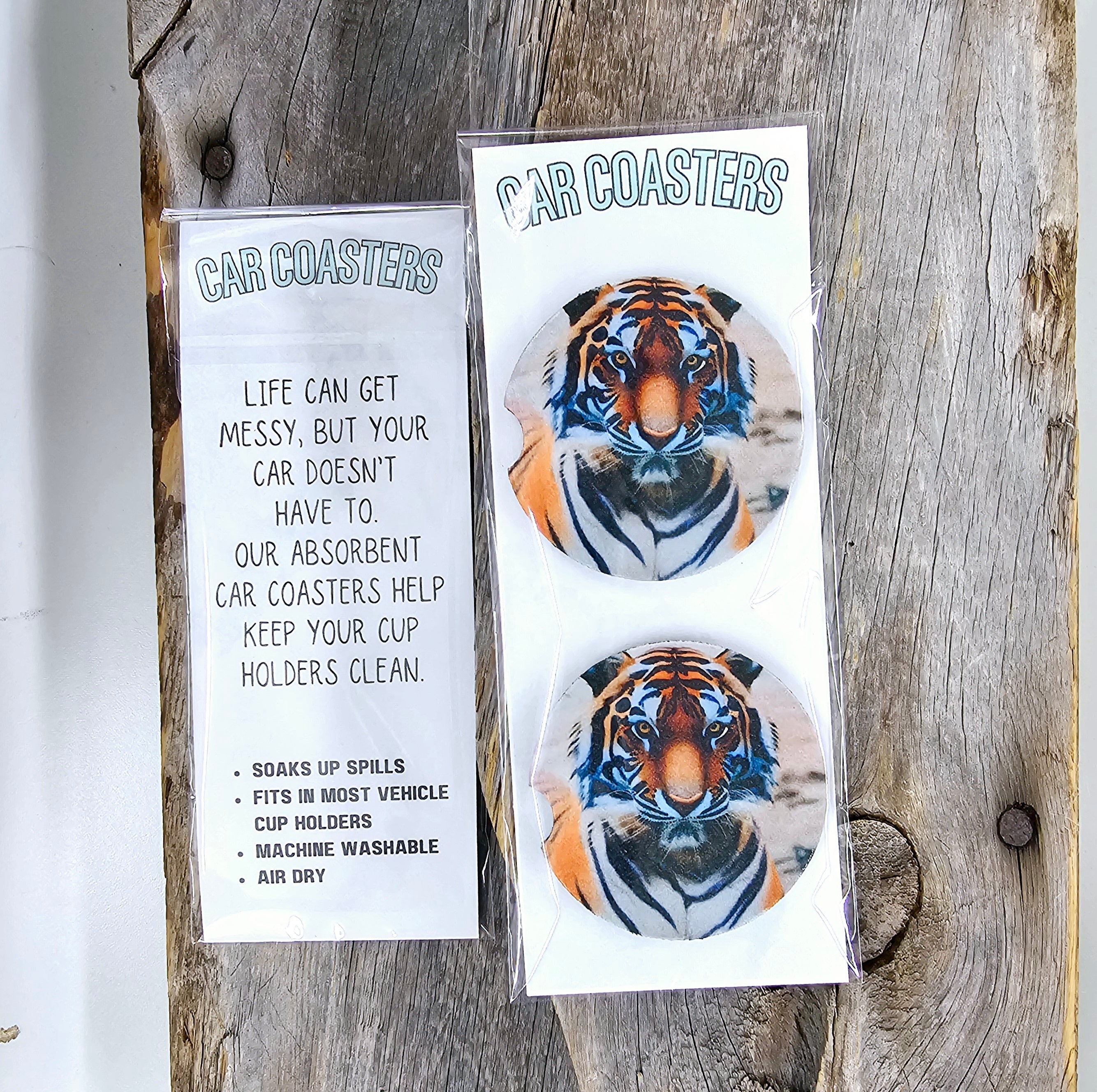 Go Wild Tiger Car Coasters