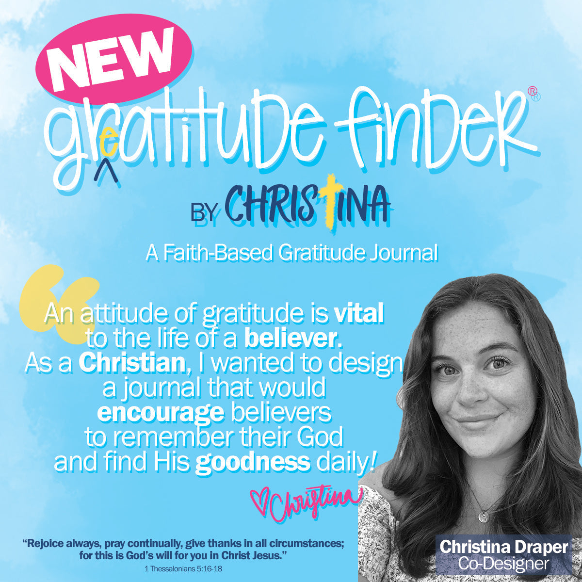 Faith-Based Gratitude Finder® Journals by Christina