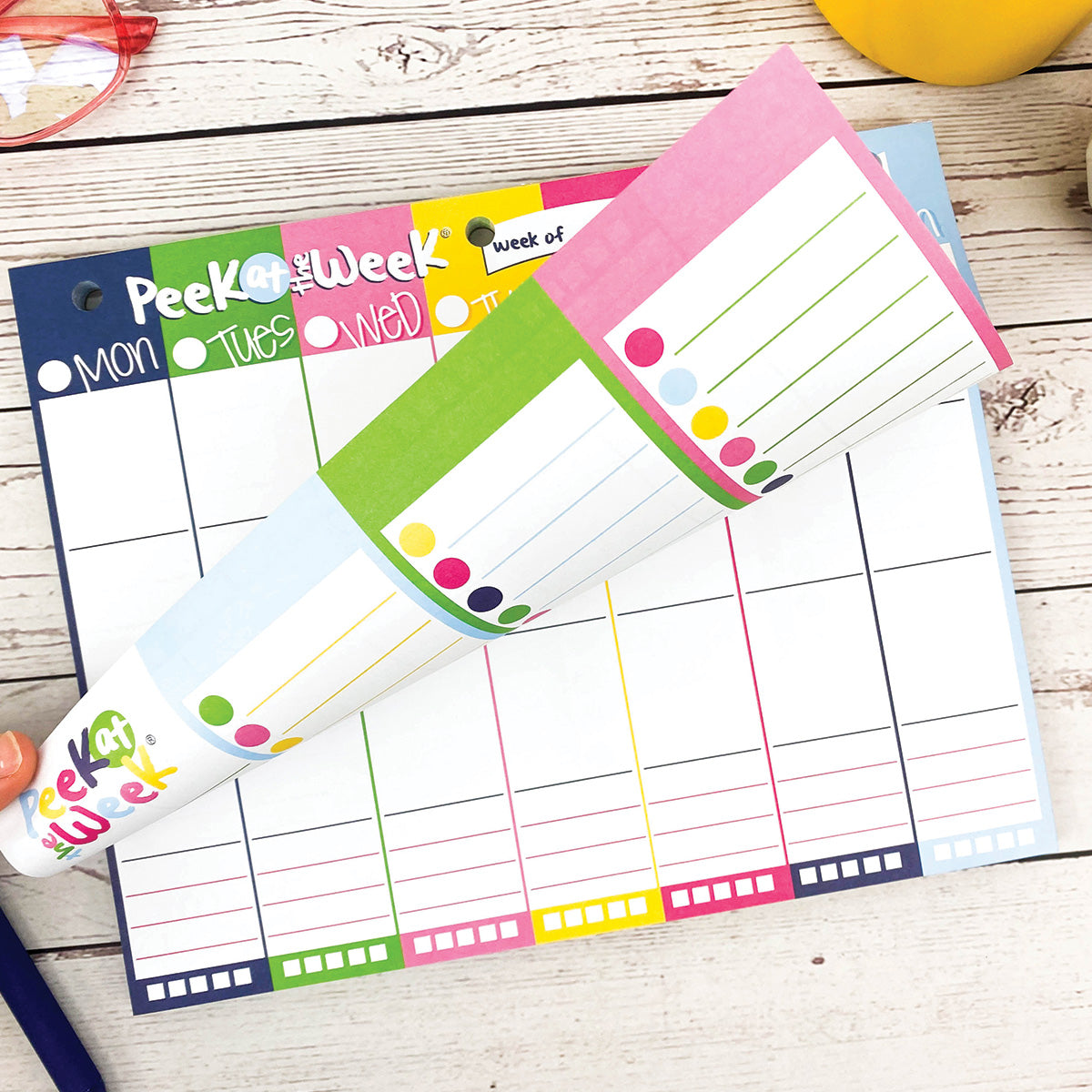 Peek at the Week® Weekly Planner Pad | Simple Cheery Week