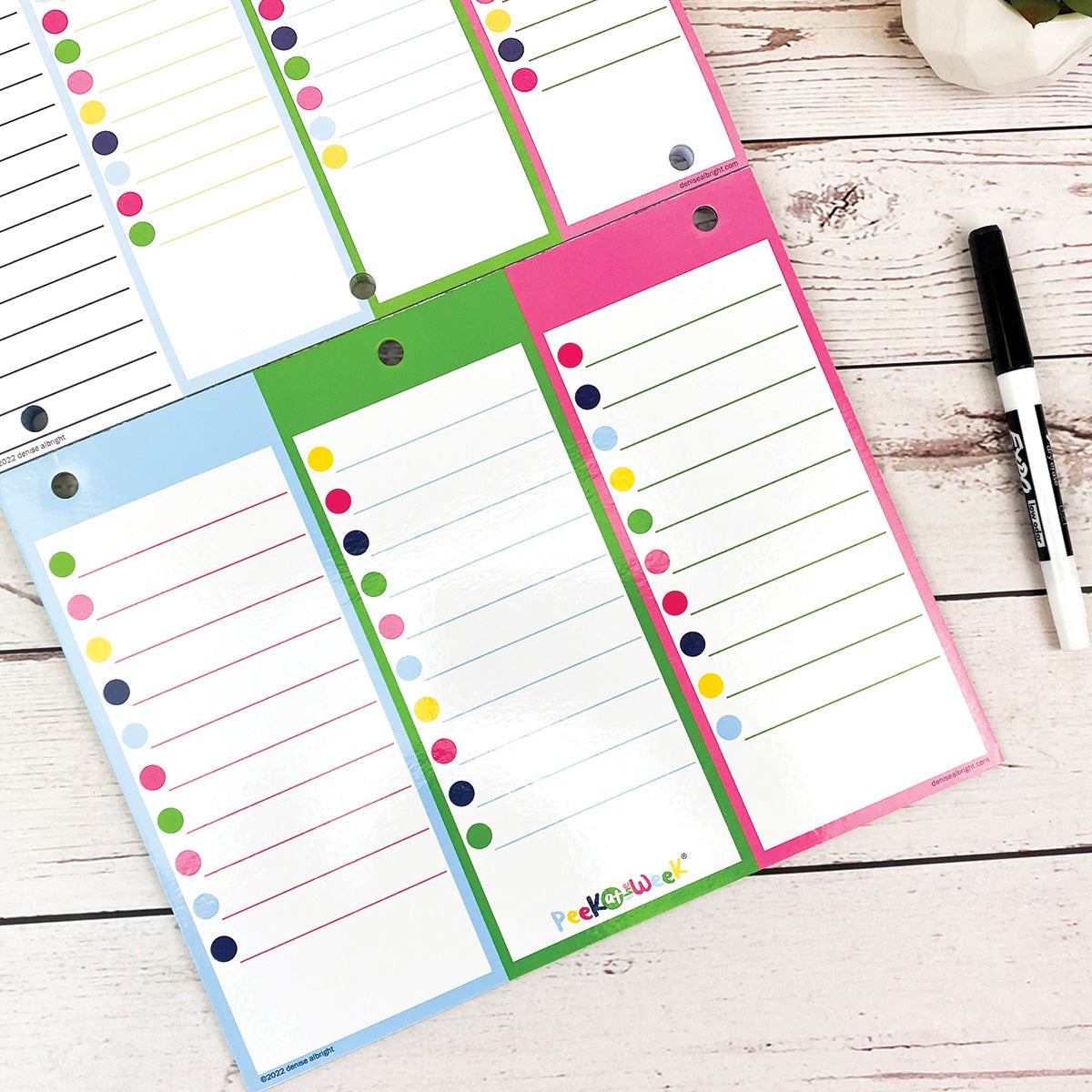 Peek at the Week® Weekly Planner Pad | Simple Cheery Week