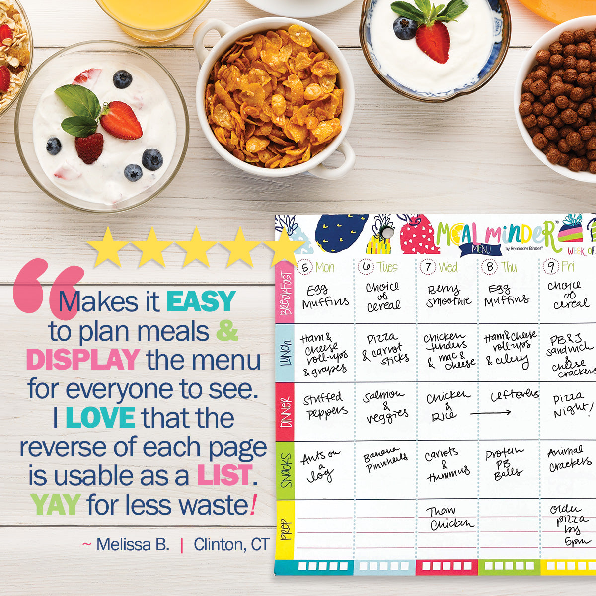 52-Week Meal Minder® Weekly Menu Planner Pad