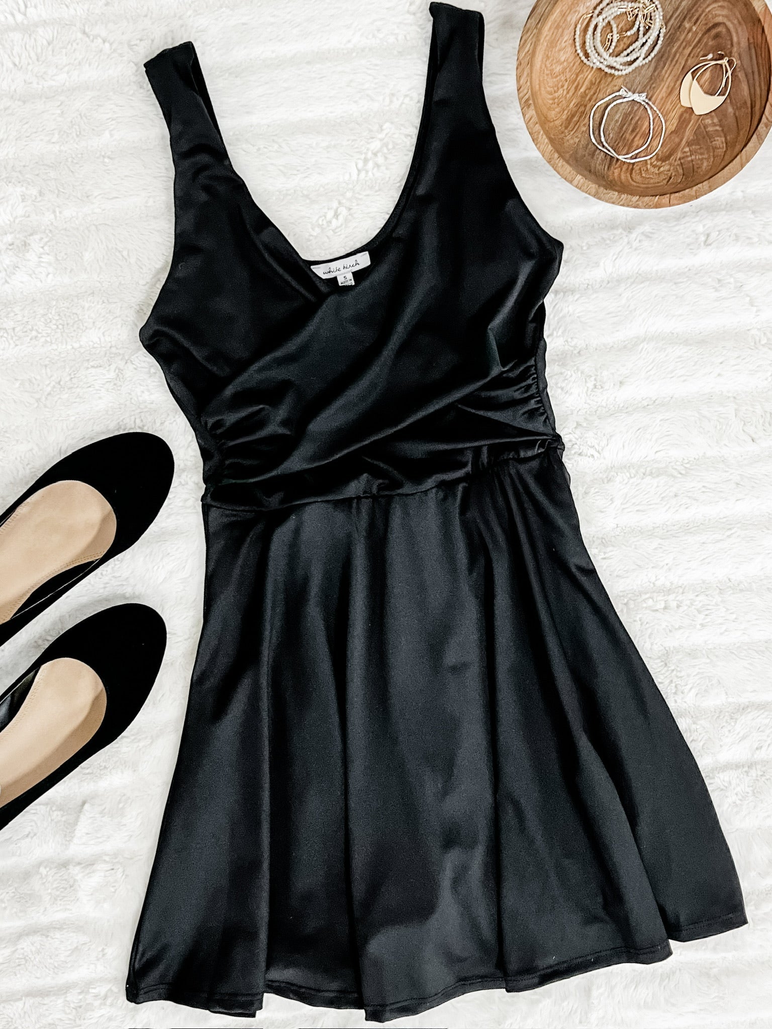 Sleeveless Dress With Shorts In Deep Black